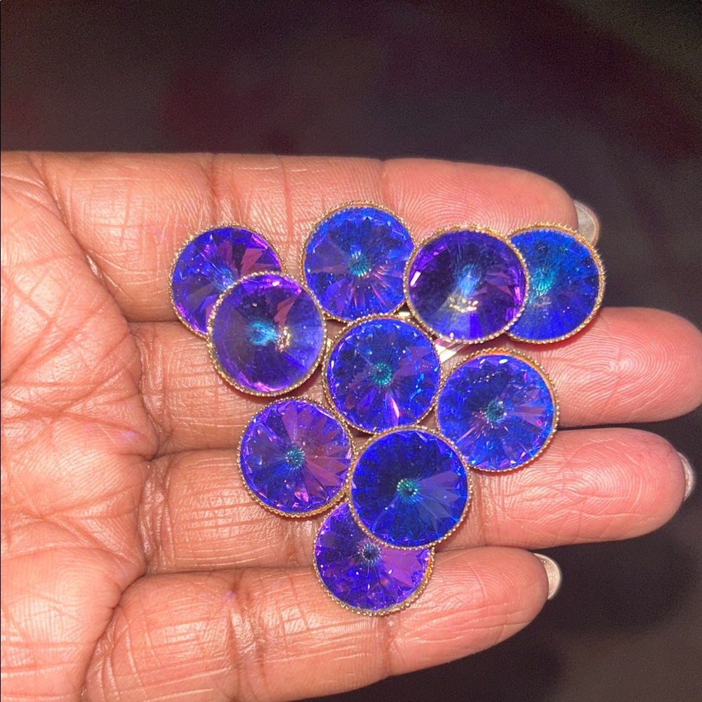 Vintage Blue and Purple Brooch